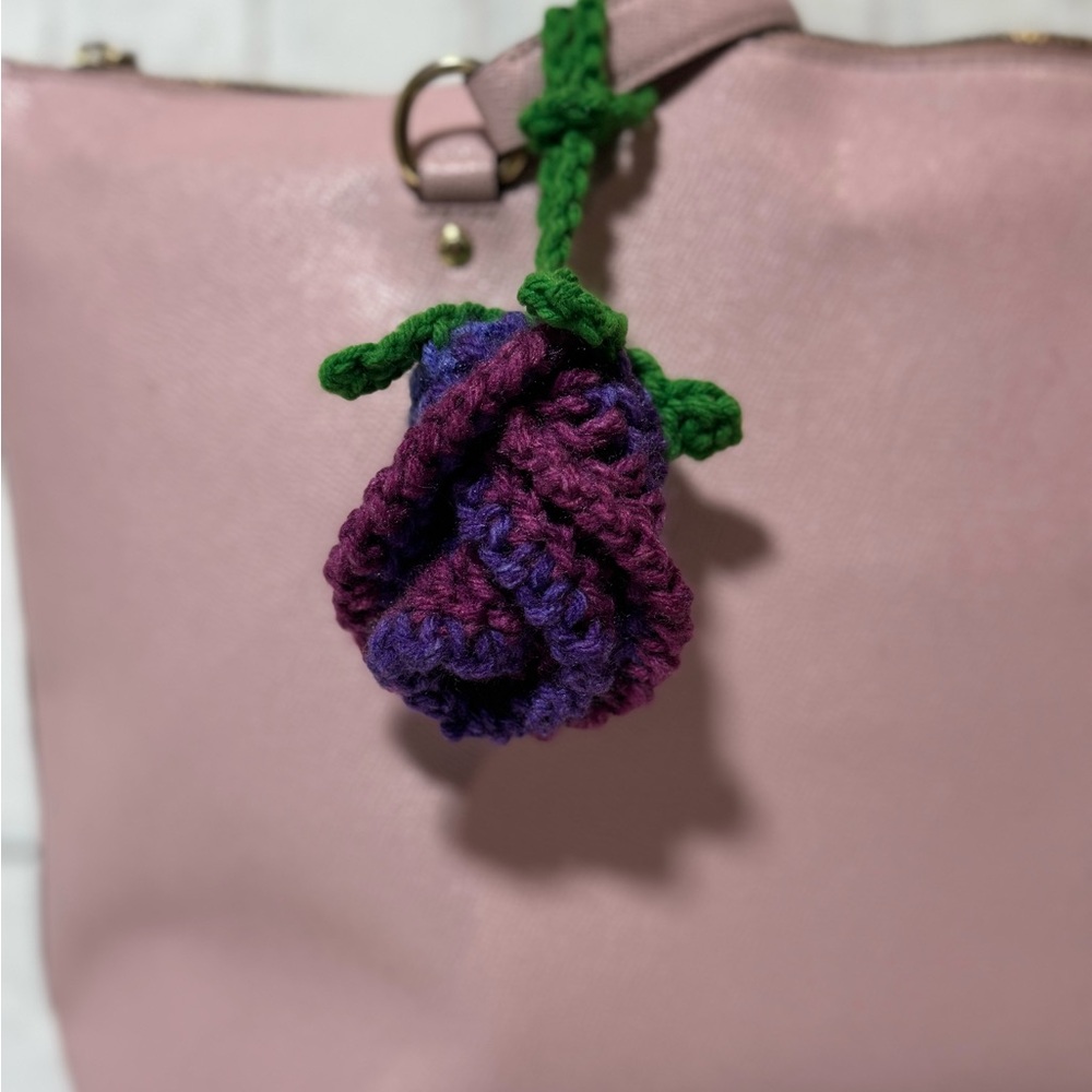 Elegant Crochet rose bag charms